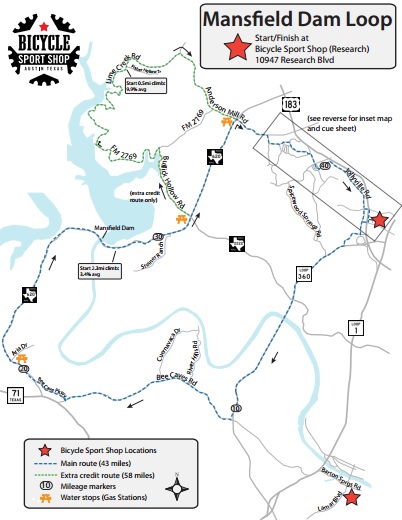 Mansfield Dam Loop Map