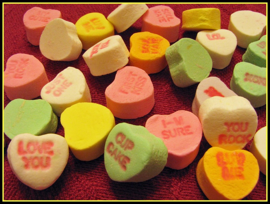 Valentines Day candy hearts