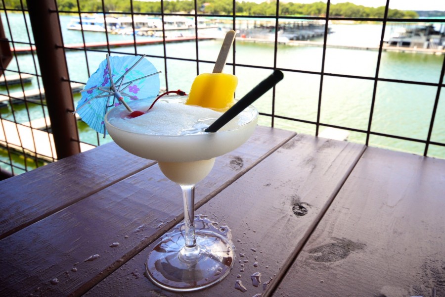Pina Coladas with frozen Mimosa popsicles - only on Lake Travis